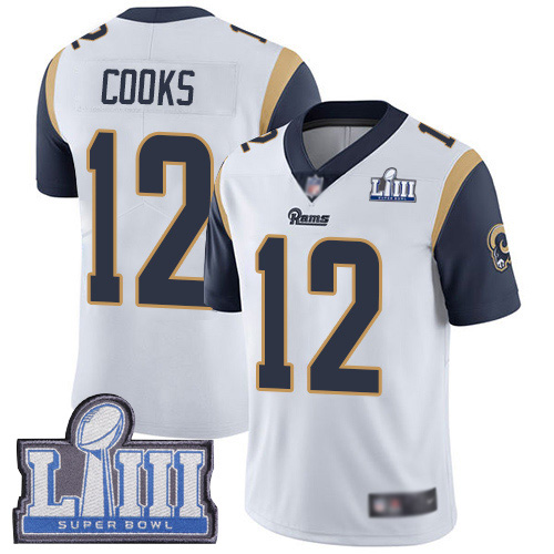 Los Angeles Rams Limited White Men Brandin Cooks Road Jersey NFL Football 12 Super Bowl LIII Bound Vapor Untouchable